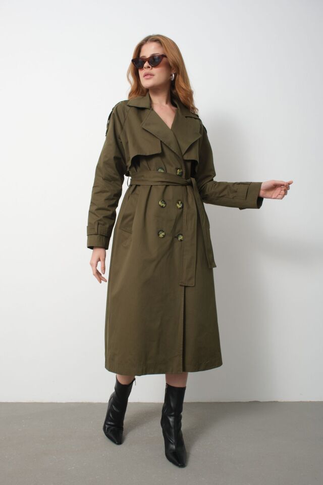 Trençkot haki - S
