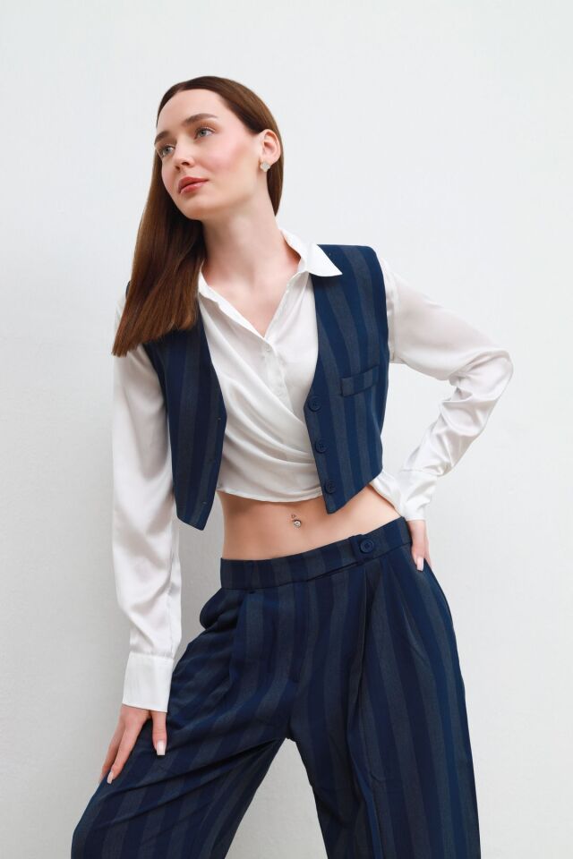 saten gömlek beyaz - M