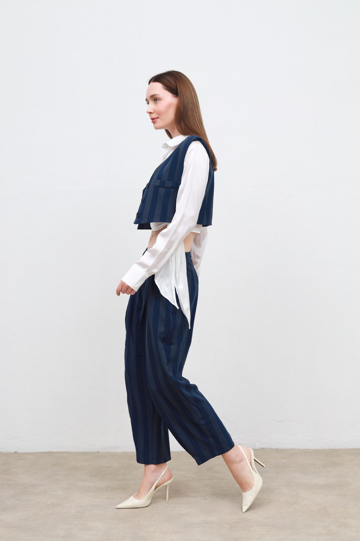 saten gömlek beyaz - M