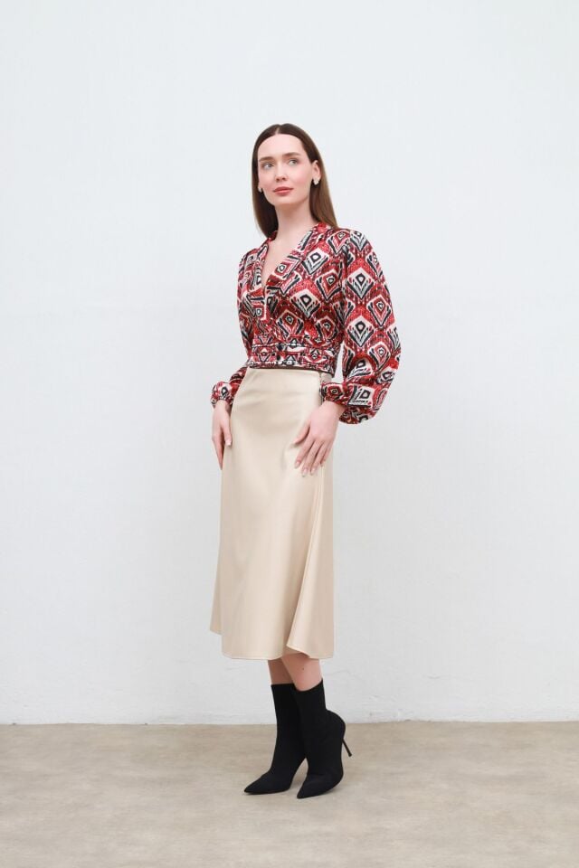 suni deri etek ekru - 40