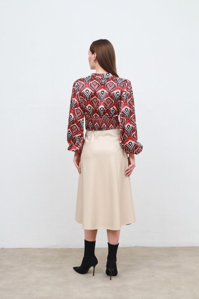 suni deri etek ekru - 40