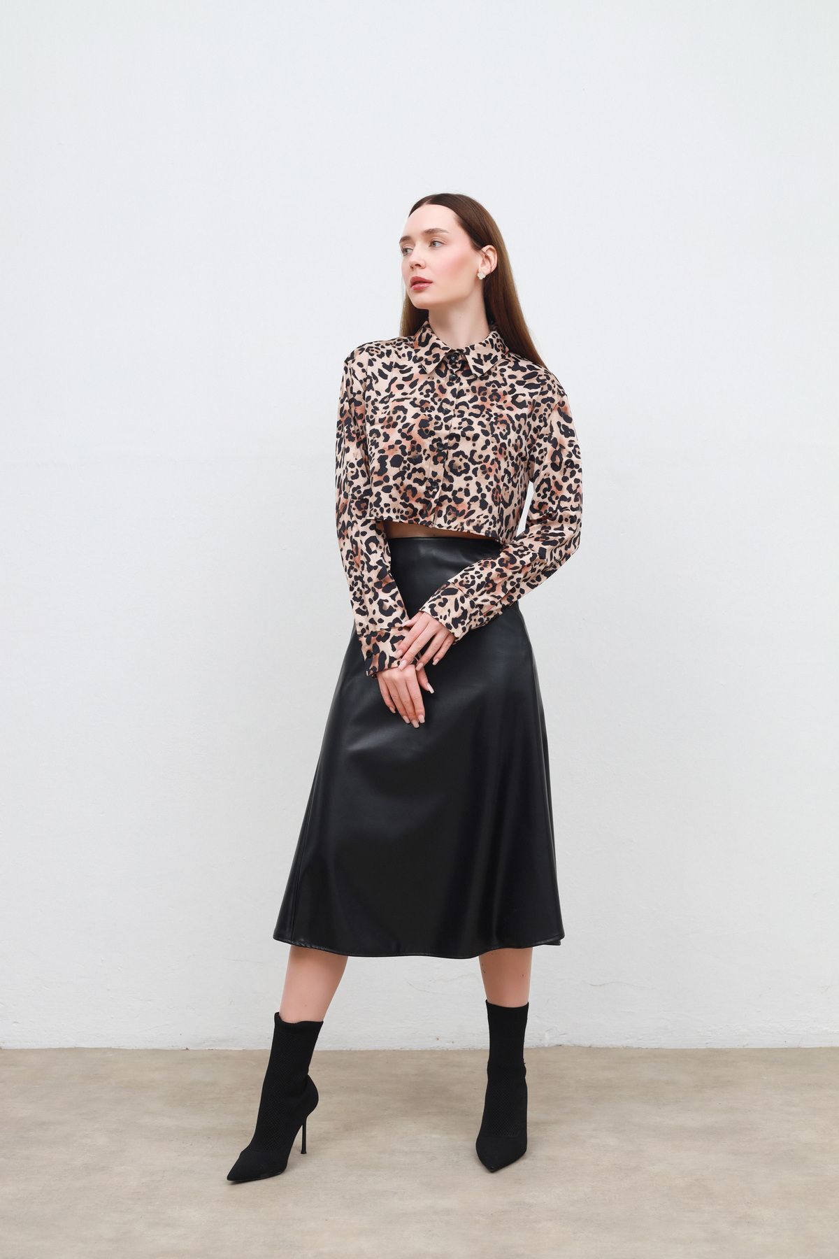 suni deri etek siyah - 40