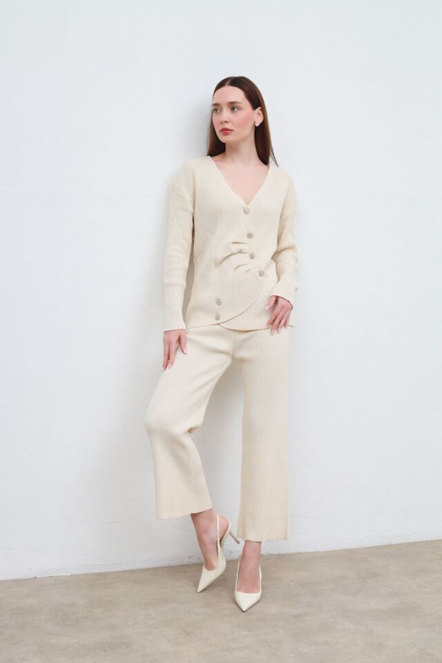 triko alt üst takım ekru - LSTD