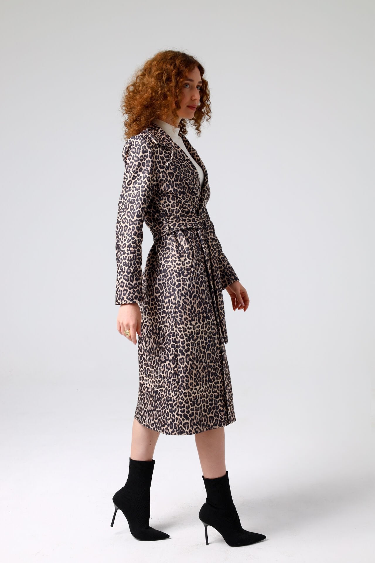 Leopar Baskılı Kaban