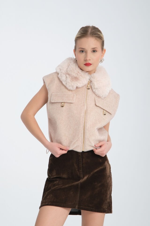 Yakası Sunikürk Fox Kumaş Yelek