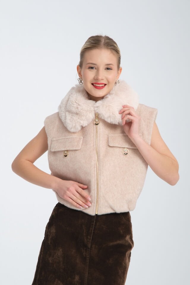 Yakası Sunikürk Fox Kumaş Yelek