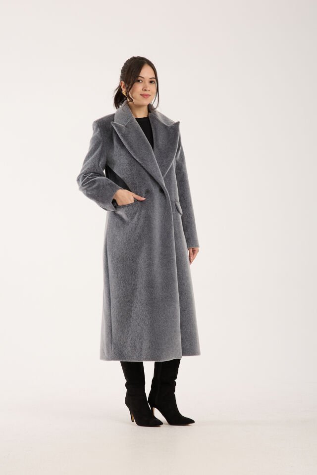 Fox Kumaş Oversize Kaban - Antrasit